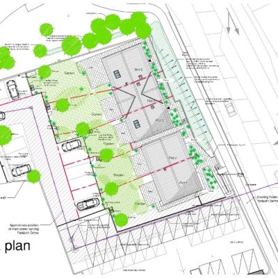Proposed change of use from Builders Merchant to 5 Residential Dwellings
