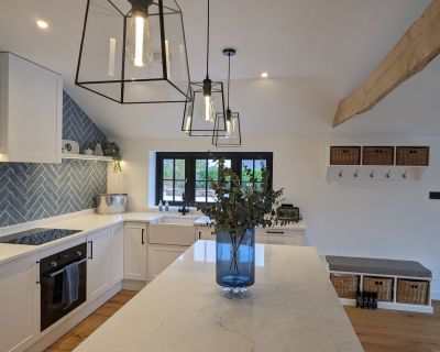 Open plan kitchen family room