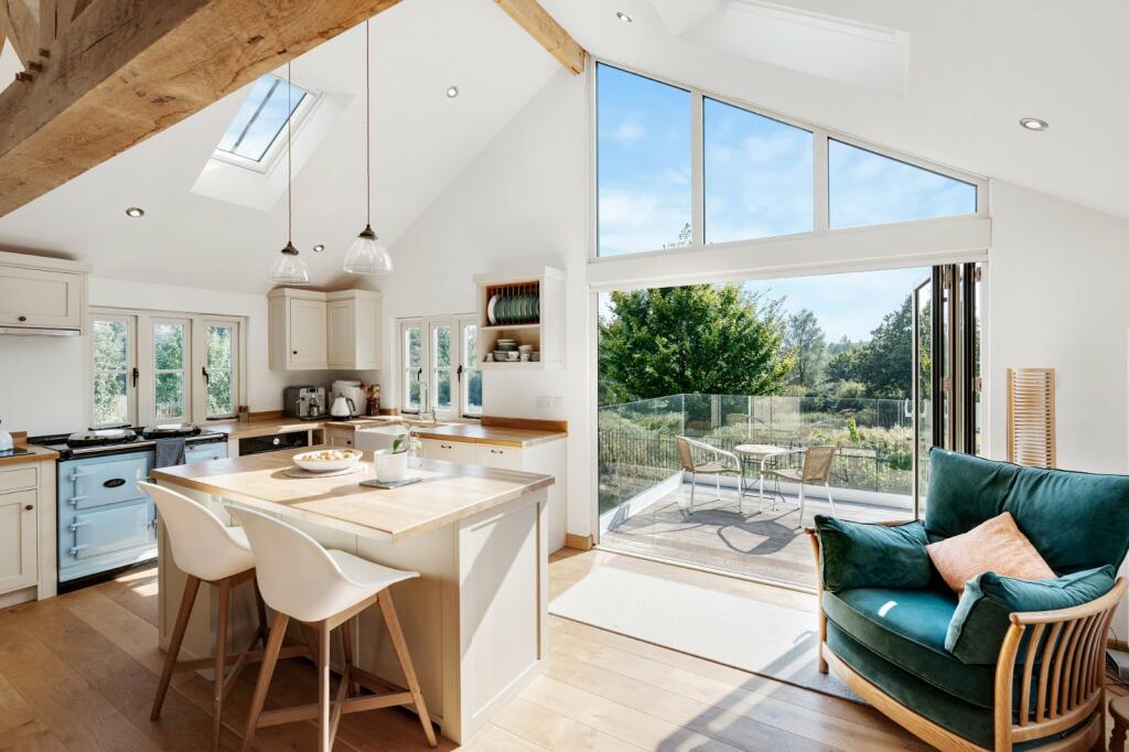 Stunning light and airy interior with full height glazing